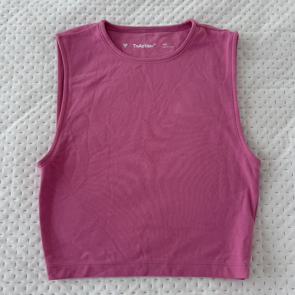 ARITZIA TNA BUTTER MUSCLE TANK DARK BONBON PINK XXS